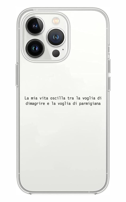 Cover Compatibile Con Tutti i Modelli iPhone - LA MIA VITA OSCILLA - Trasparente UltraSottili AntiGraffio Antiurto Case Custodia Marca