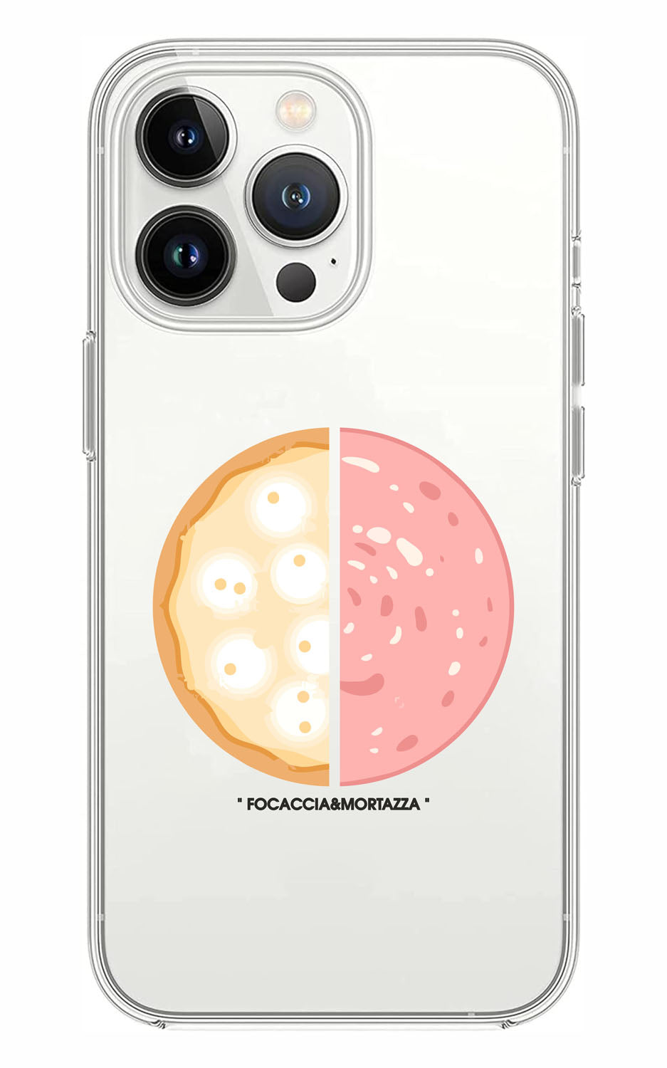 Cover Compatibile Con Tutti i Modelli iPhone - FOCACCIA E MORTAZZA - Trasparente UltraSottili AntiGraffio Antiurto Case Custodia Marca