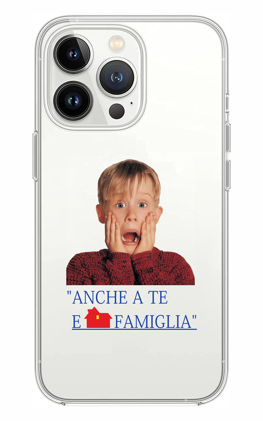 Cover Compatibile Con Tutti i Modelli iPhone - A TE E FAMIGLIA - Trasparente UltraSottili AntiGraffio Antiurto Case Custodia Marca