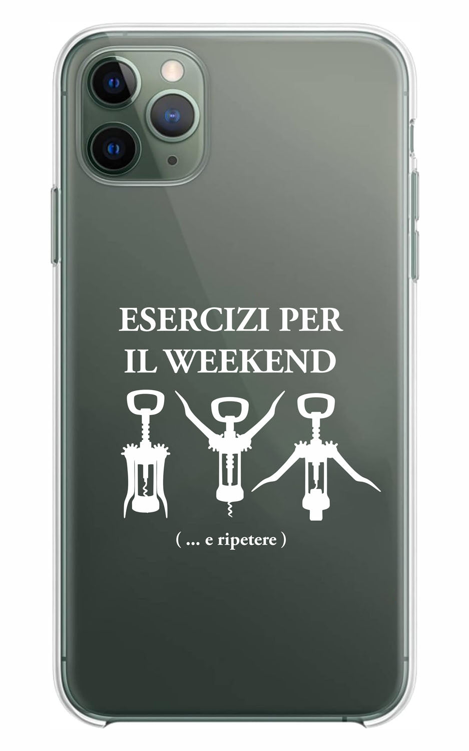 Cover Compatibile Con Tutti i Modelli iPhone - ESERCIZI PER IL WEEKEND - Trasparente UltraSottili AntiGraffio Antiurto Case Custodia Marca