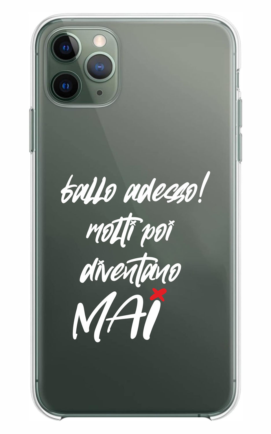 Cover Compatibile Con Tutti i Modelli iPhone - FALLO ADESSO MOLTI POI DIVENTANO MAI - Trasparente UltraSottili AntiGraffio Antiurto Case Custodia Marca