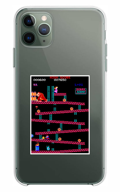 Cover Compatibile Con Tutti i Modelli iPhone - DONKEY KONG - Trasparente UltraSottili AntiGraffio Antiurto Case Custodia Marca