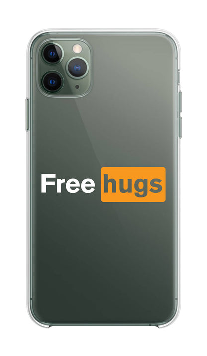 Cover Compatibile Con Tutti i Modelli iPhone - FREE HUGS - Trasparente UltraSottili AntiGraffio Antiurto Case Custodia Marca