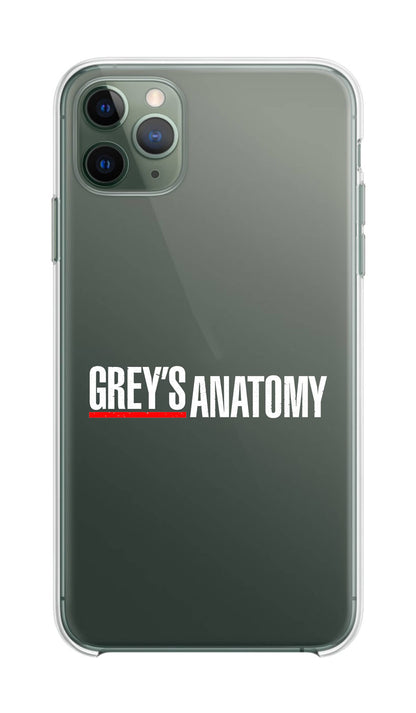 Cover Compatibile Con Tutti i Modelli iPhone - GREY'S ANATOMY LOGO - Trasparente UltraSottili AntiGraffio Antiurto Case Custodia Marca - Social Crazy
