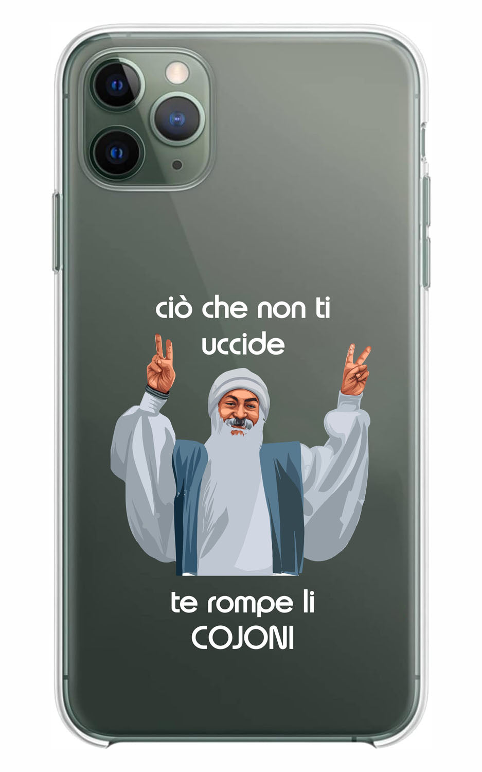 Cover Compatibile Con Tutti i Modelli iPhone - CIO CHE NON TI UCCIDE TI ROMPE I COJO - Trasparente UltraSottili AntiGraffio Antiurto Case Custodia Marca