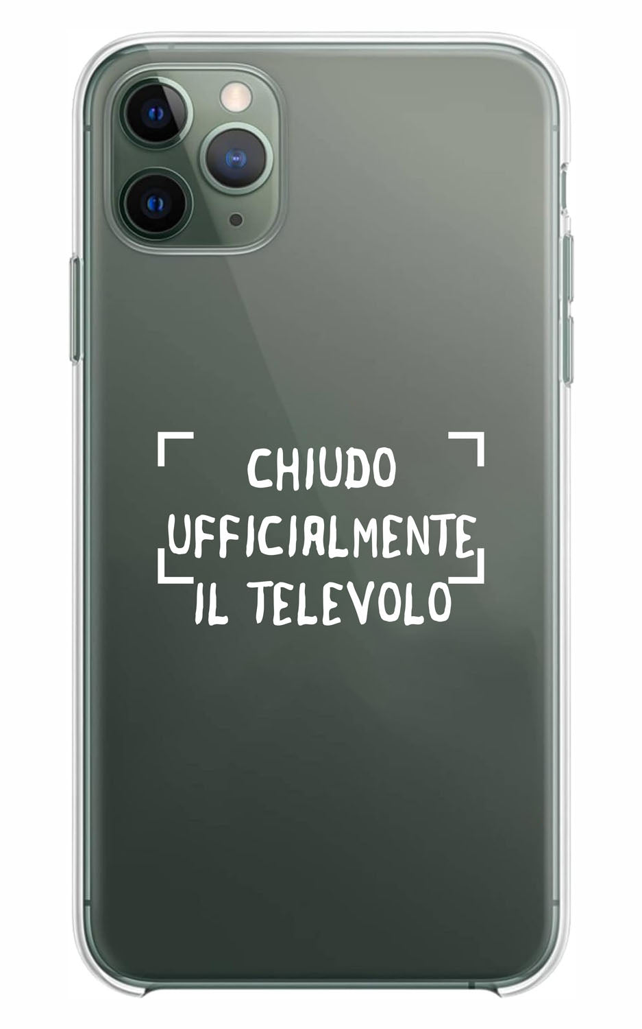 Cover Compatibile Con Tutti i Modelli iPhone - CHIUDO UFFICIALMENTE IL TELEVOLO - Trasparente UltraSottili AntiGraffio Antiurto Case Custodia Marca