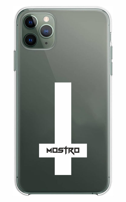 Cover Compatibile Con Tutti i Modelli iPhone - MOSTRO CROCE - Trasparente UltraSottili AntiGraffio Antiurto Case Custodia Marca