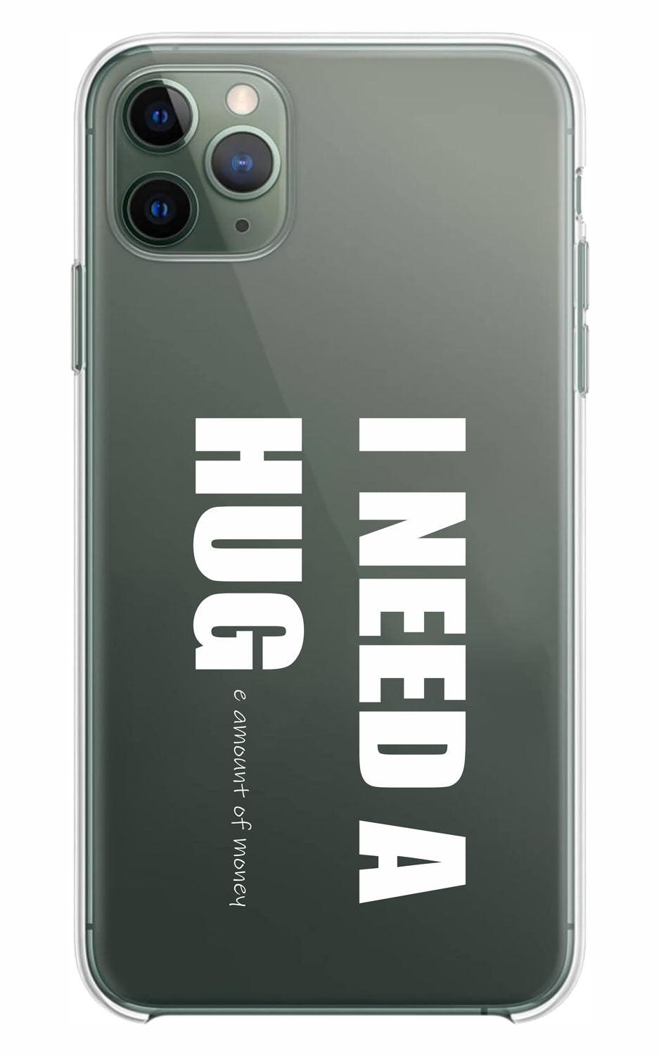 Cover Compatibile Con Tutti i Modelli iPhone - I NEED HUG - Trasparente UltraSottili AntiGraffio Antiurto Case Custodia Marca
