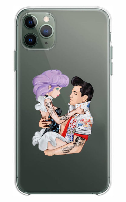 Cover Compatibile Con Tutti i Modelli iPhone - ELVIS E CREAMY- Trasparente UltraSottili AntiGraffio Antiurto Case Custodia Marca
