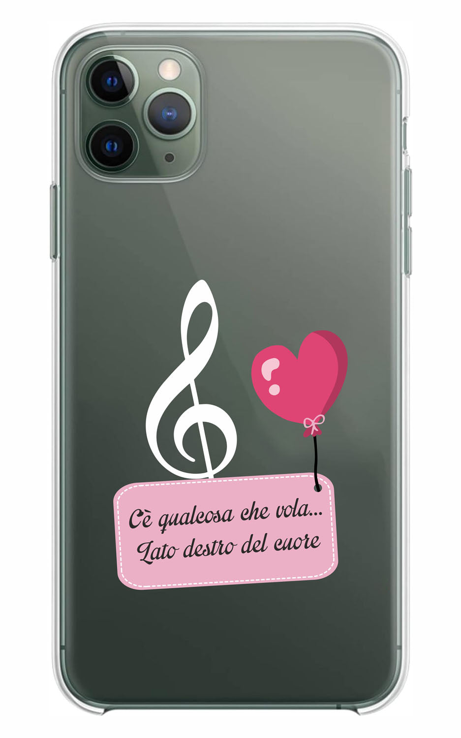 Cover Compatibile Con Tutti i Modelli iPhone - LATO DESTRO DEL CUORE - Trasparente UltraSottili AntiGraffio Antiurto Case Custodia Marca