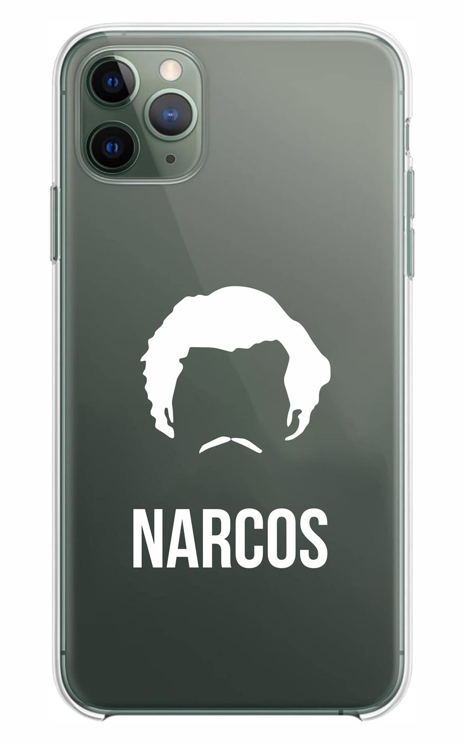 Cover Compatibile Con Tutti i Modelli iPhone - NARCOS SILHOUETTE - Trasparente UltraSottili AntiGraffio Antiurto Case Custodia Marca
