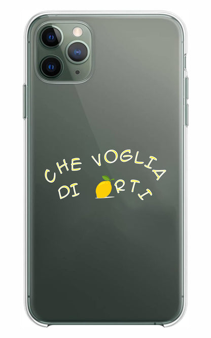 Cover Compatibile Con Tutti i Modelli iPhone - CHE VOGLIA DI LIMONARTI - Trasparente UltraSottili AntiGraffio Antiurto Case Custodia Marca