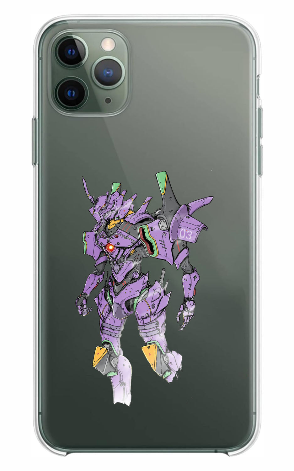 Cover Compatibile Con Tutti i Modelli iPhone - EVA 01 - Trasparente UltraSottili AntiGraffio Antiurto Case Custodia Marca