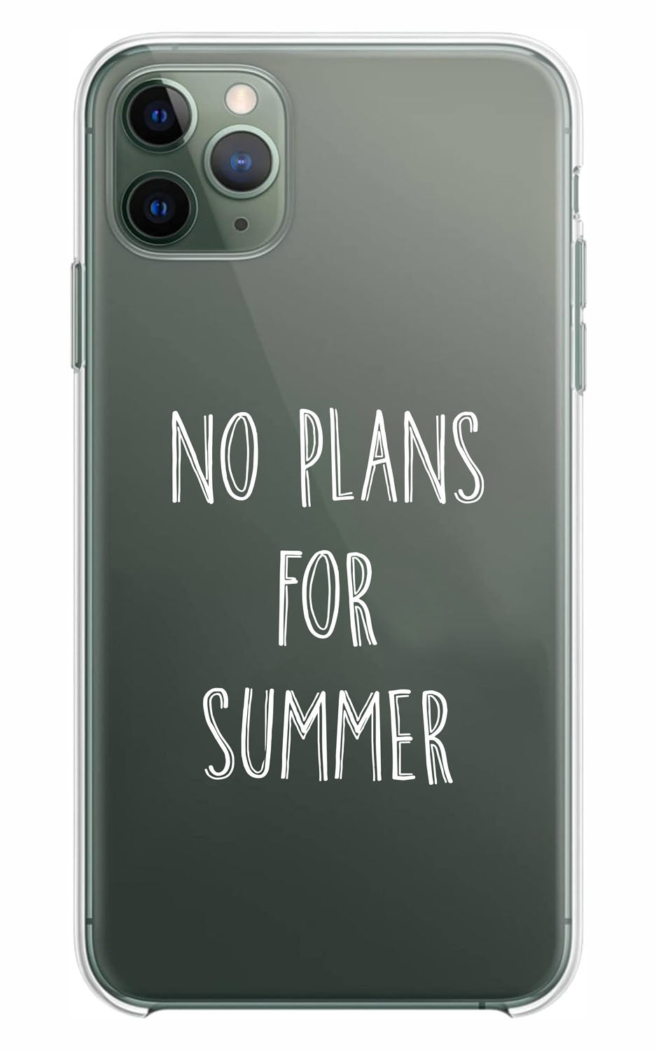 Cover Compatibile Con Tutti i Modelli iPhone - NO PLANS FOR SUMMER - Trasparente UltraSottili AntiGraffio Antiurto Case Custodia Marca