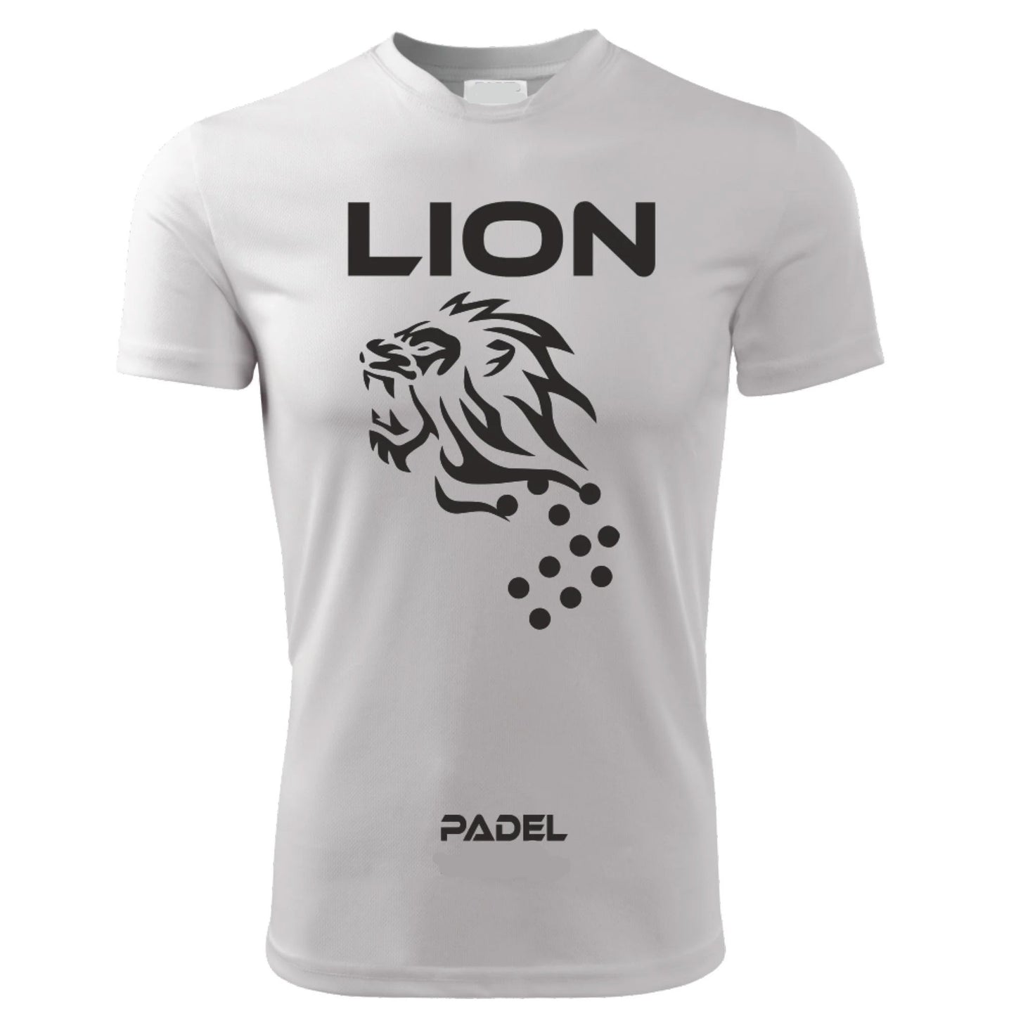 T-Shirt PADEL in Tessuto Dry Fit UNISEX - Leone - Elasticizzato e Traspirante Maglietta Maglia Sport Super vestibilità Top qualità