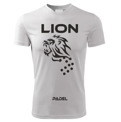 T-Shirt PADEL in Tessuto Dry Fit UNISEX - Leone - Elasticizzato e Traspirante Maglietta Maglia Sport Super vestibilità Top qualità