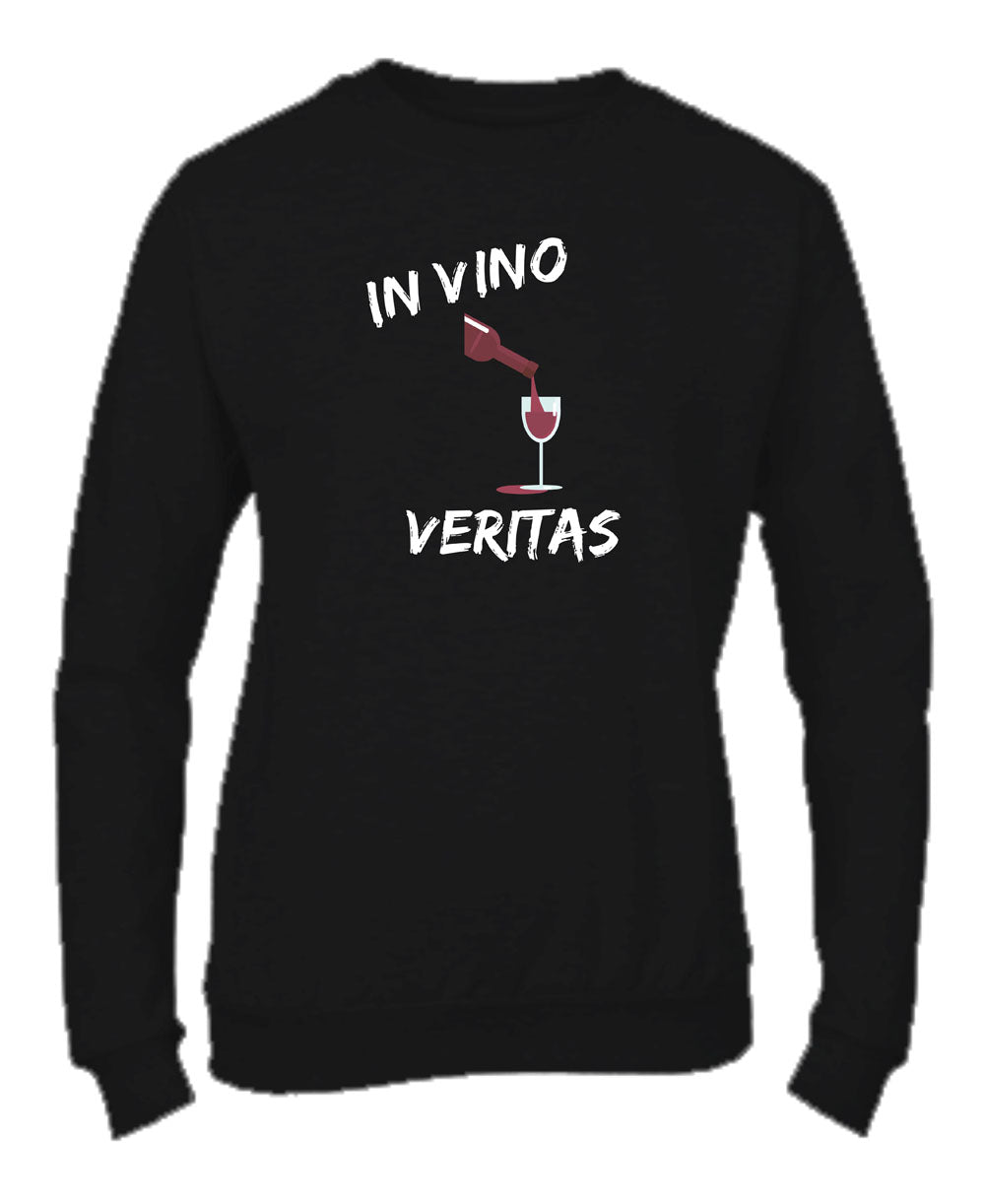 Felpa Girocollo UOMO, DONNA & BAMBIN - IN VINO VERITAS - Super vestibilità Top qualità