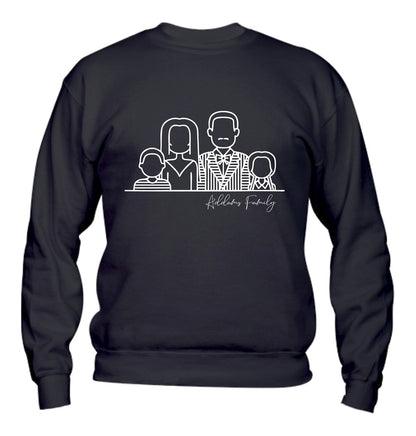 Felpa Girocollo UOMO, DONNA & BAMBIN - LA FAMIGLIA ADDAMS - Super vestibilità Top qualità