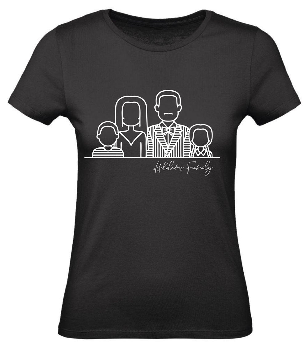 T-Shirt Uomo Donna & Bambino - LA FAMIGLIA ADDAMS - Maglietta Maglia Tshirt Super vestibilità Top qualità