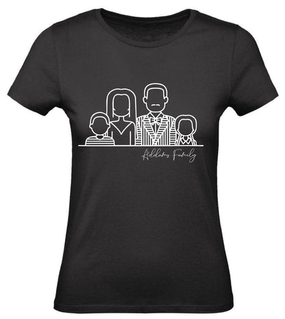 T-Shirt Uomo Donna & Bambino - LA FAMIGLIA ADDAMS - Maglietta Maglia Tshirt Super vestibilità Top qualità