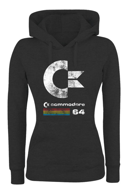 Felpa con cappuccio UOMO, DONNA & BAMBIN - COMMODORE 64 - Super vestibilità Top qualità
