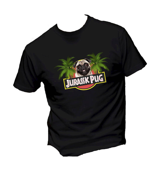 T-Shirt Uomo Donna & Bambino - JURASSIC PUG - Maglietta Maglia Tshirt Super vestibilità Top qualità