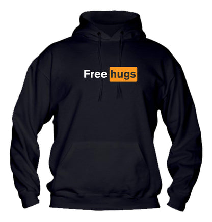 Felpa con cappuccio UOMO, DONNA & BAMBIN - FREE HUGS - Super vestibilità Top qualità