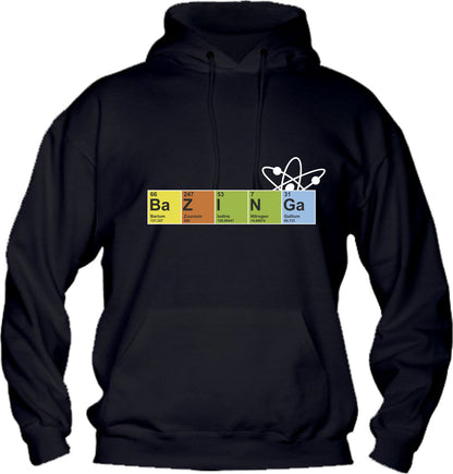 Felpa con cappuccio UOMO, DONNA & BAMBIN - BAZINGA CHIMICA - Super vestibilità Top qualità - Social Crazy