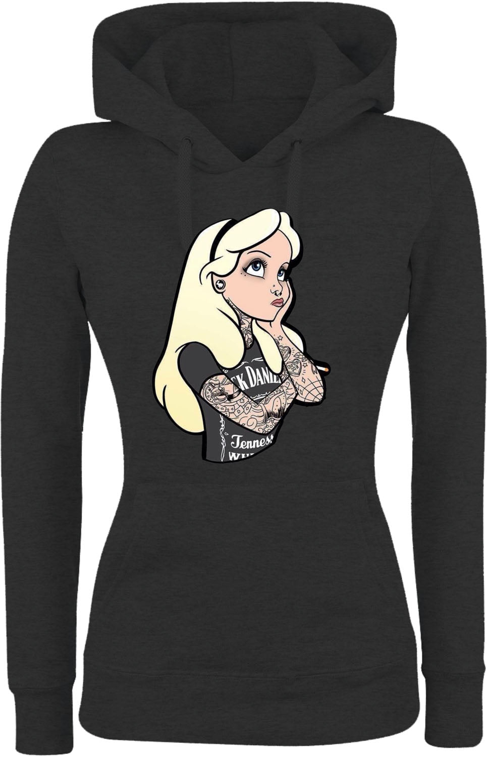 Felpa con cappuccio UOMO, DONNA & BAMBIN - ALICE IN WONDERLAND PUNK - Super vestibilità Top qualità - Social Crazy