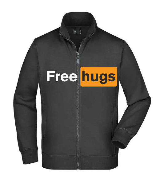 Felpa Unisex Full Zip - FREE HUGS - Super vestibilità Top qualità