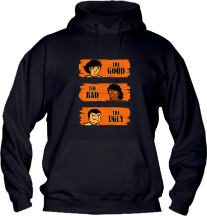 Felpa con cappuccio UOMO, DONNA & BAMBIN - HOLLY E BENJI THE BAD THE GOOD AND THE UGLY - Super vestibilità Top qualità