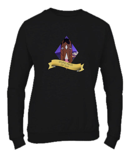 Felpa Girocollo UOMO, DONNA & BAMBIN - BOJACK HORSEMAN - Super vestibilità Top qualità - Social Crazy