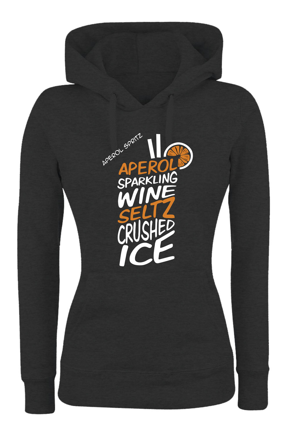 Felpa con cappuccio UOMO, DONNA & BAMBIN - APEROL SPRITZ - Super vestibilità Top qualità - Social Crazy