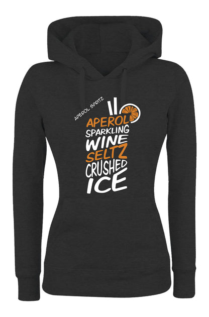 Felpa con cappuccio UOMO, DONNA & BAMBIN - APEROL SPRITZ - Super vestibilità Top qualità - Social Crazy