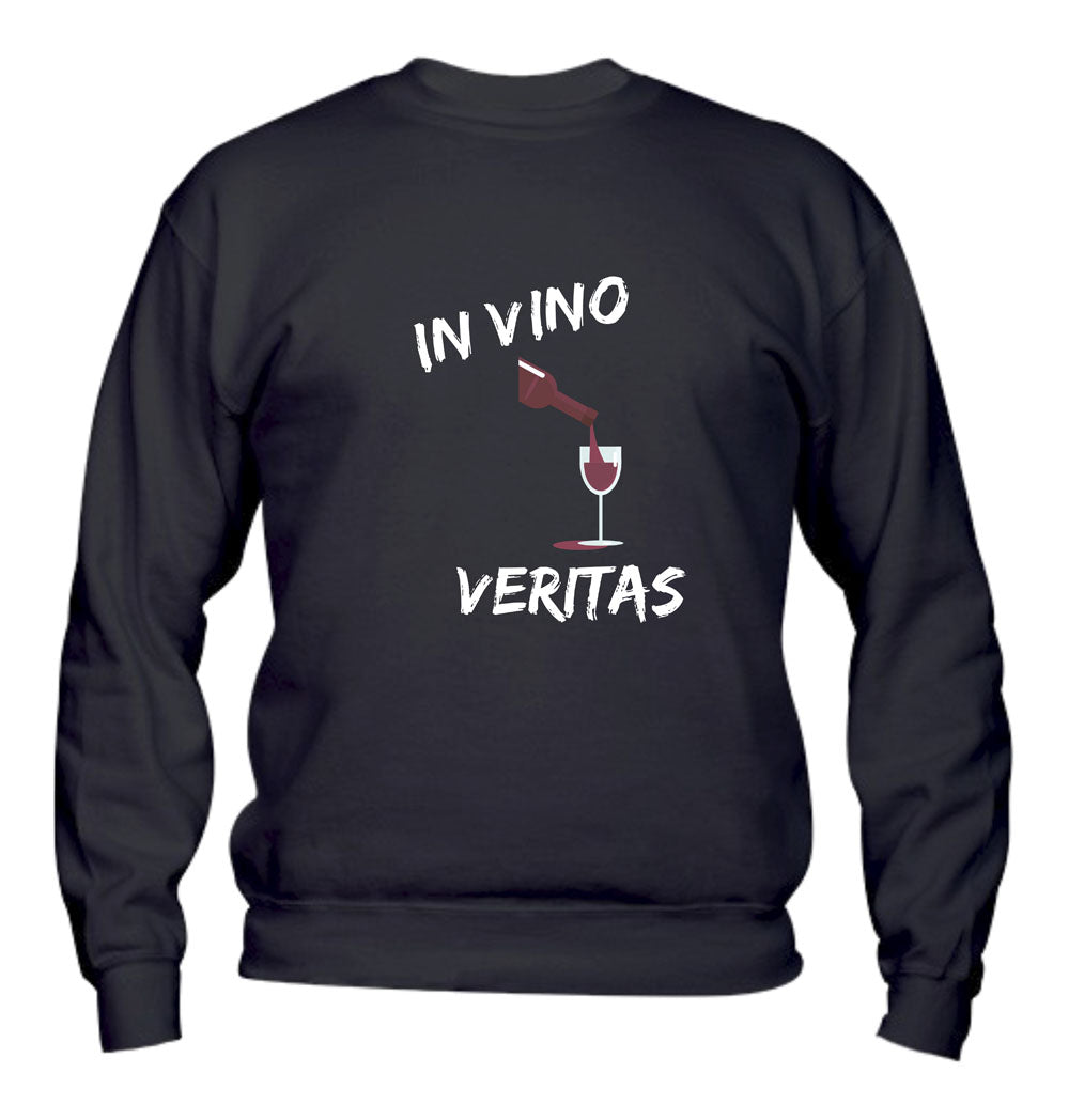 Felpa Girocollo UOMO, DONNA & BAMBIN - IN VINO VERITAS - Super vestibilità Top qualità