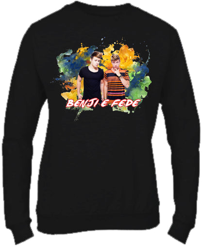 Felpa Girocollo UOMO, DONNA & BAMBIN - BENJI E FEDE - Super vestibilità Top qualità - Social Crazy