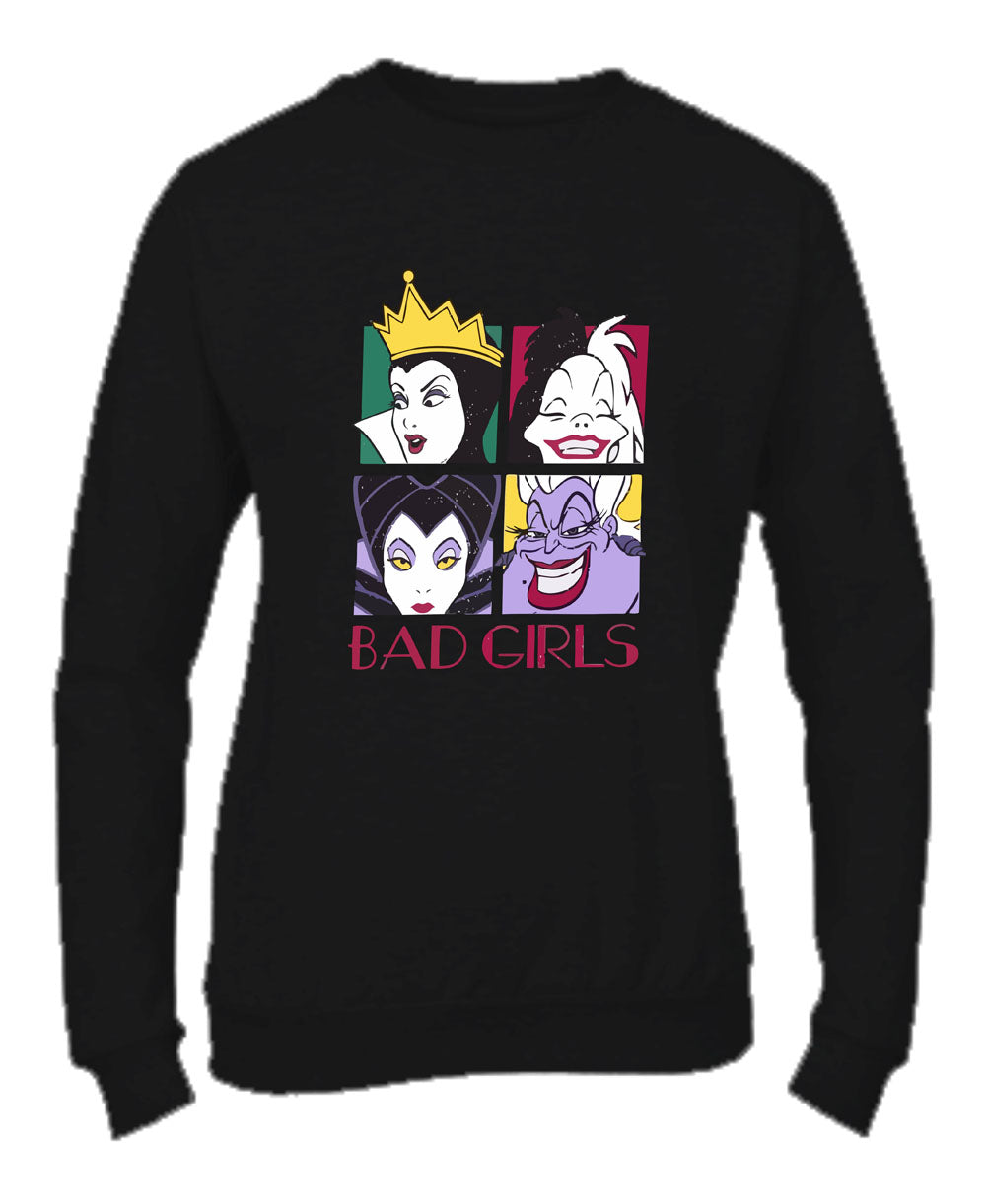 Felpa Girocollo DONNA & BAMBIN - BAD GIRLS - Super vestibilità Top qualità