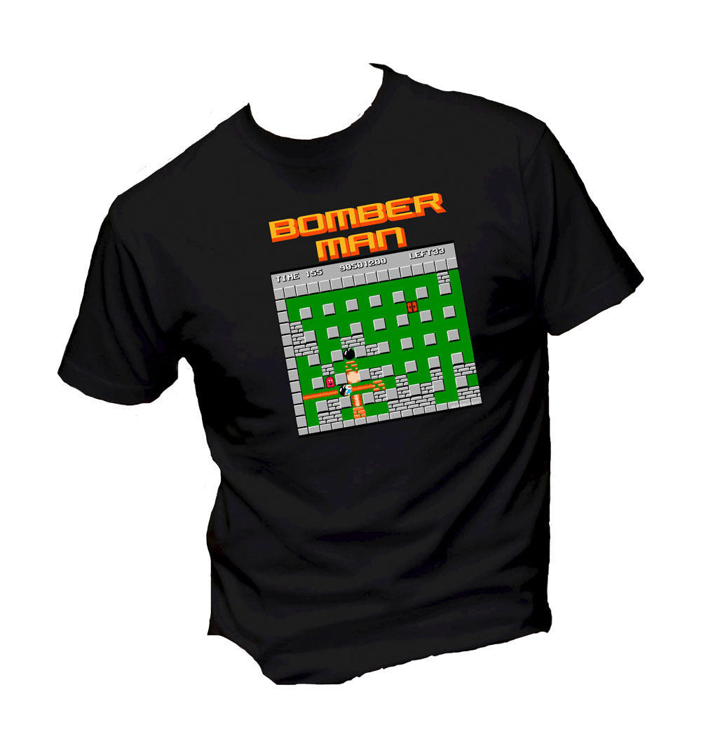 T-Shirt Uomo, Donna & Bambino - BOMBERMAN RETRÒ - Maglietta Maglia Tshirt Super vestibilità Top qualità
