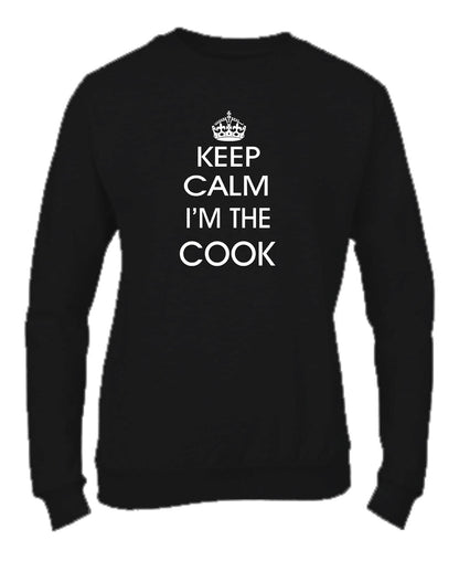 Felpa Girocollo UOMO, DONNA & BAMBIN - KEEP CALM I'M THE COOK - Super vestibilità Top qualità