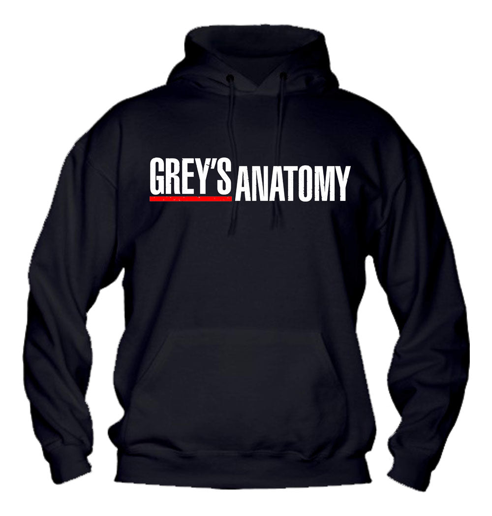 Felpa con cappuccio UOMO, DONNA & BAMBIN - GREY'S ANATOMY LOGO - Super vestibilità Top qualità