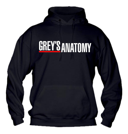 Felpa con cappuccio UOMO, DONNA & BAMBIN - GREY'S ANATOMY LOGO - Super vestibilità Top qualità