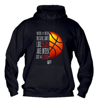 Felpa con cappuccio UOMO, DONNA & BAMBIN - NEVER SAY NEVER - Super vestibilità Top qualità