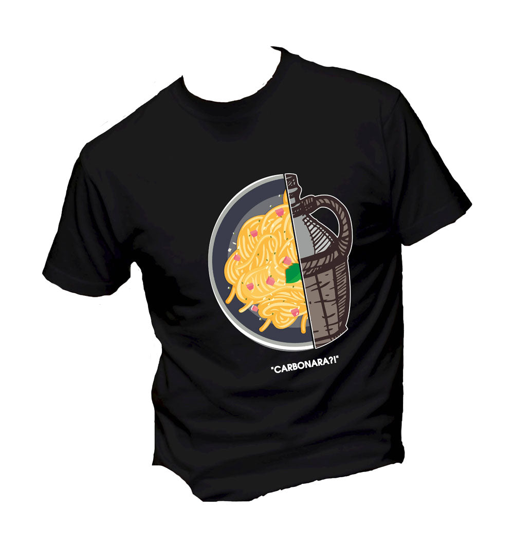 T-Shirt Uomo, Donna & Bambino - CARBONARA - Maglietta Maglia Tshirt Super vestibilità Top qualità