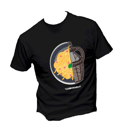 T-Shirt Uomo, Donna & Bambino - CARBONARA - Maglietta Maglia Tshirt Super vestibilità Top qualità