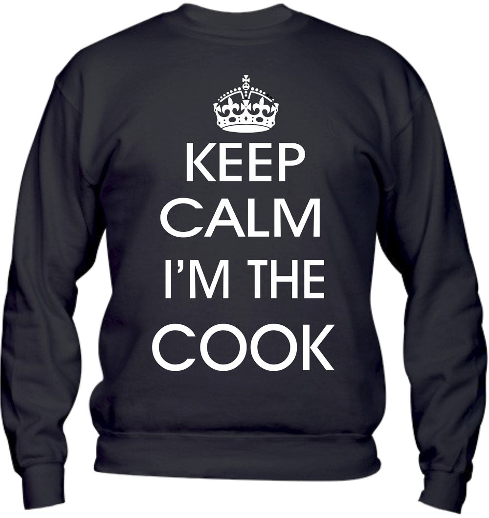 Felpa Girocollo UOMO, DONNA & BAMBIN - KEEP CALM I'M THE COOK - Super vestibilità Top qualità