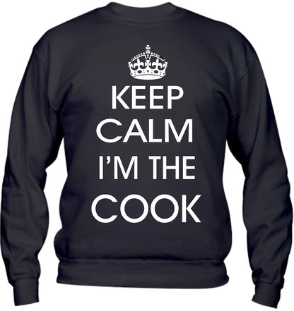 Felpa Girocollo UOMO, DONNA & BAMBIN - KEEP CALM I'M THE COOK - Super vestibilità Top qualità