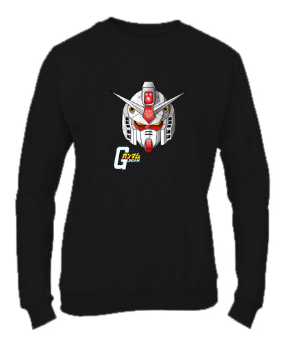 Felpa Girocollo UOMO, DONNA & BAMBIN - GUNDAM HEAD - Super vestibilità Top qualità