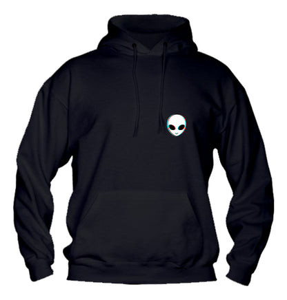 Felpa con cappuccio UOMO, DONNA & BAMBIN - ALIEN GLITCH - Super vestibilità Top qualità - Social Crazy