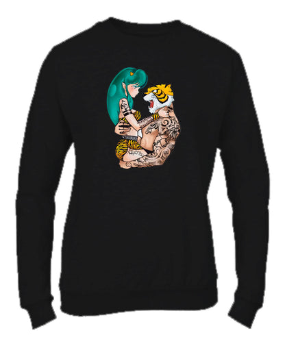 Felpa Girocollo UOMO, DONNA & BAMBIN - LAMÙ E L'UOMO TIGRE - Super vestibilità Top qualità