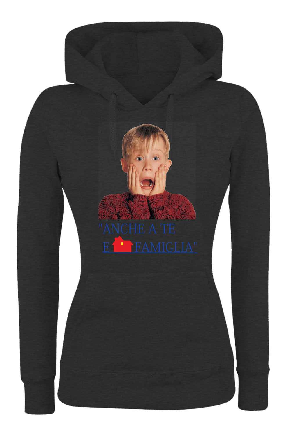 Felpa con cappuccio UOMO, DONNA & BAMBIN - A TE E FAMIGLIA - Super vestibilità Top qualità - Social Crazy